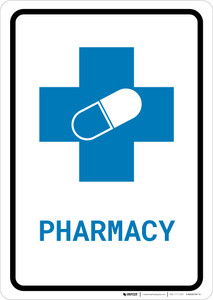 Pharmacy with Icon Portrait v2 - Wall Sign
