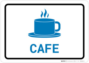 Cafe with Icon Landscape v2 - Wall Sign