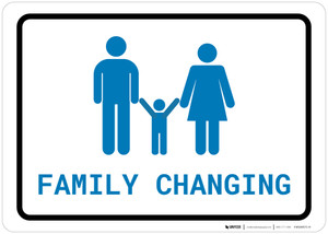 Family Changing with Icon Landscape v2 - Wall Sign