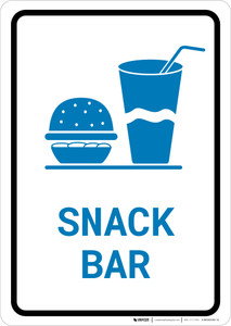 Snack Bar with Icon Portrait - Wall Sign