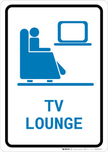 Tv Lounge with Icon Portrait - Wall Sign