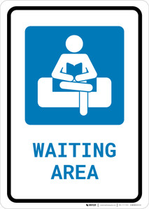 Waiting Area with Icon Portrait v2 - Wall Sign