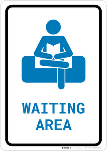 Waiting Area with Icon Portrait - Wall Sign