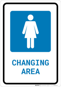 Womens Changing Area with Icon Portrait v2 - Wall Sign