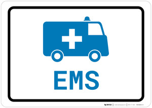 EMS Medical Van with Icon Landscape v2 - Wall Sign