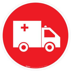 Ambulence Colored - Floor Sign