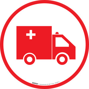 Ambulence White - Floor Sign