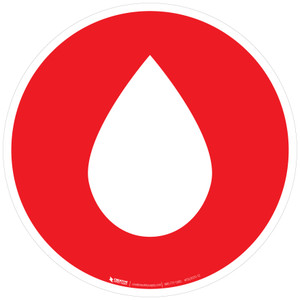 Blood Drop Colored - Floor Sign