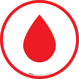 Blood Drop White - Floor Sign