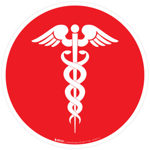 Caduceus Colored - Floor Sign