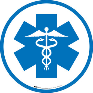 Caduceus Medical White - Floor Sign