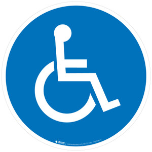 Handicap Colored - Floor Sign