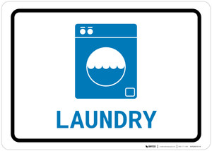 Laundry with Icon Landscape v2 - Wall Sign