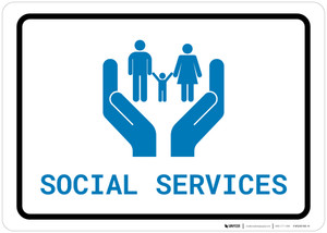 Social Services with Icon Landscape v2 - Wall Sign