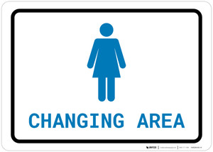 Womens Changing Area with Icon Landscape v2 - Wall Sign