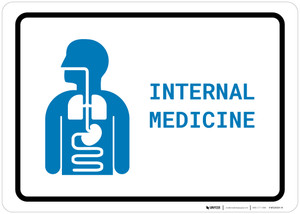 Internal Medicine with Icon Landscape v2 - Wall Sign