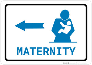 Maternity Left Arrow with Icon Landscape v2 - Wall Sign