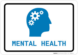 Mental Health with Icon Landscape v2 - Wall Sign