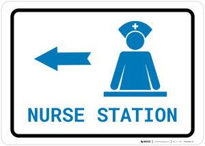 Nurse Station Left Arrow with Icon Landscape v2 - Wall Sign