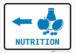 Nutrition Left Arrow with Icon Landscape v2 - Wall Sign