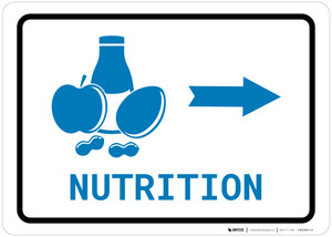 Nutrition Right Arrow with Icon Landscape v2 - Wall Sign