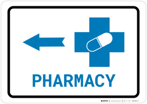 Pharmacy Left Arrow with Icon Landscape v2 - Wall Sign