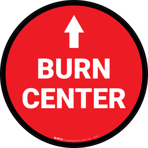 Burn Center Arrow Straight Circular - Floor Sign
