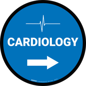 Cardiology With Icon Arrow Right Circular - Floor Sign