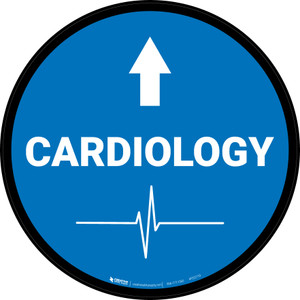 Cardiology With Icon Arrow Straight Circular - Floor Sign