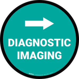Diagnostic Imaging Arrow Right Circular - Floor Sign