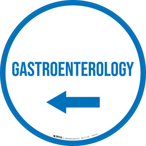 Gastroenterology Arrow Left Circular - Floor Sign
