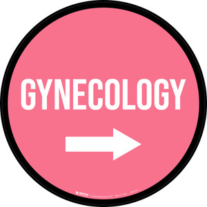 Gynecology Arrow Right Circular - Floor Sign