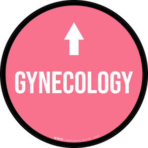 Gynecology Arrow Straight Circular - Floor Sign