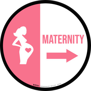 Maternity Arrow Right Circular - Floor Sign