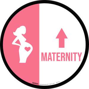 Maternity Arrow Straight Circular - Floor Sign