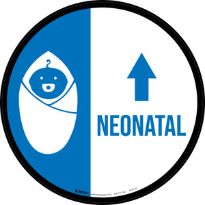 Neonatal Arrow Straight Circular - Floor Sign