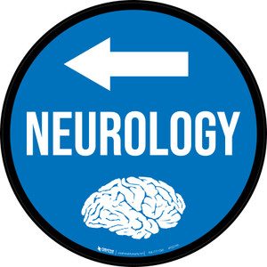 Neurology Arrow Left Circular - Floor Sign