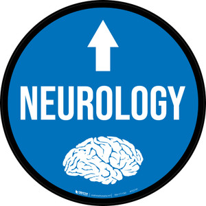 Neurology Arrow Straight Circular - Floor Sign
