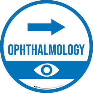 Ophthalmology Arrow Right Circular - Floor Sign