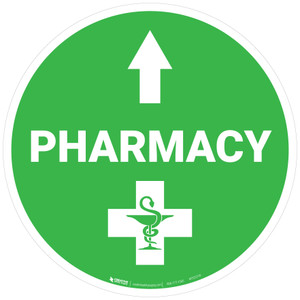 Pharmacy Arrow Straight Circular - Floor Sign