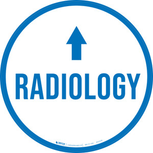Radiology Arrow Straight Circular - Floor Sign