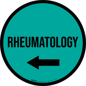Rheumatology Arrow Left Circular - Floor Sign