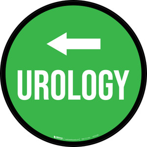 Urology Arrow Left Circular - Floor Sign