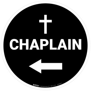 Chaplain Arrow Left Circular - Floor Sign