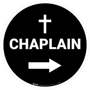 Chaplain Arrow Right Circular - Floor Sign