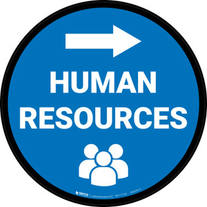 Human Resources Arrow Right Circular - Floor Sign