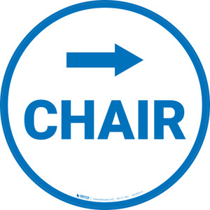 Chair Arrow Right Circular - Floor Sign