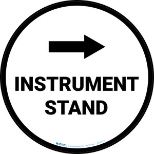 Instrument Stand Arrow Right Circular - Floor Sign