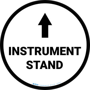 Instrument Stand Arrow Straight Circular - Floor Sign