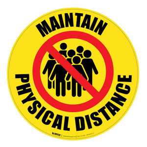 Maintain Physical Distance - Floor Sign